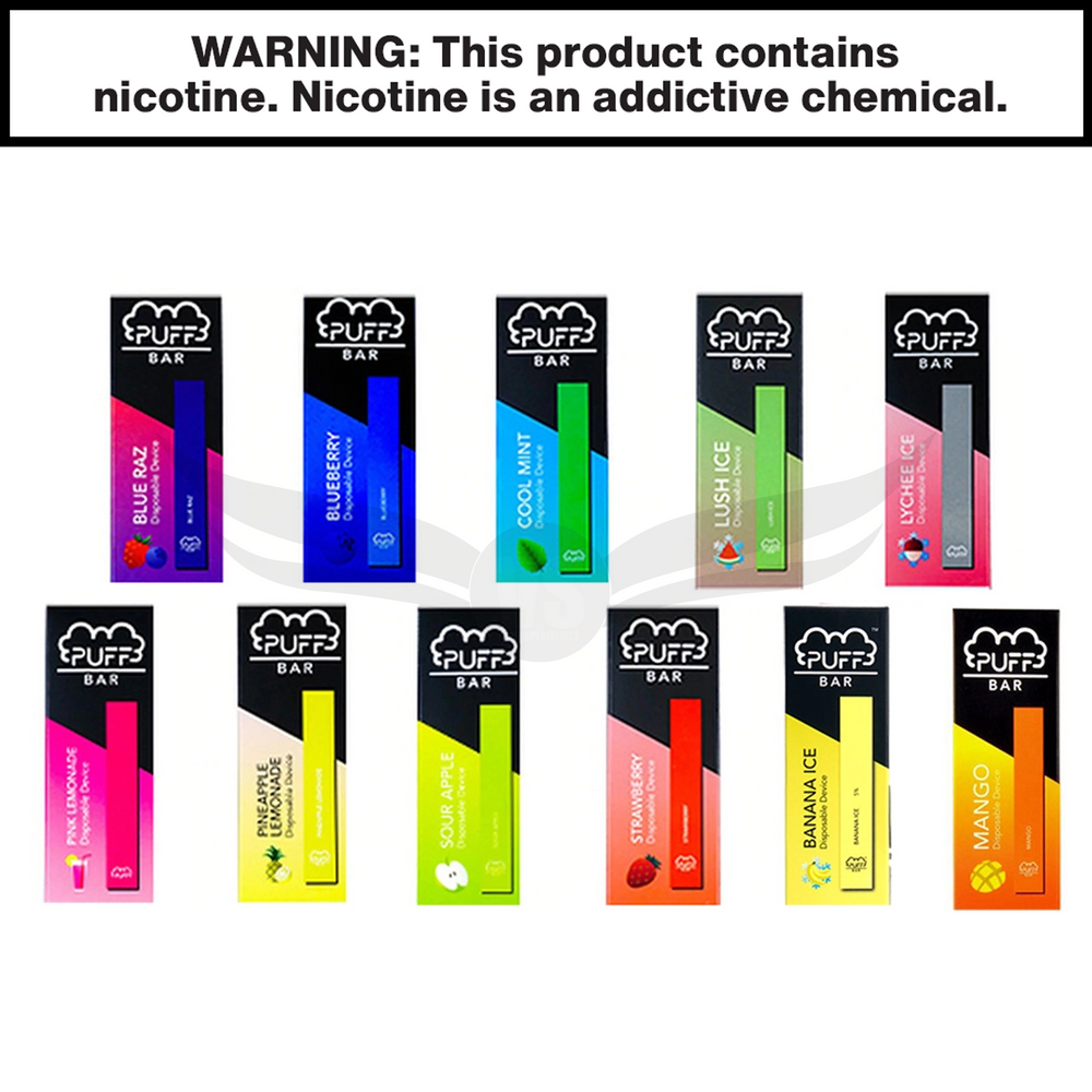 Puff Bar Disposable E-Cigs Device 5% (10 PACK)